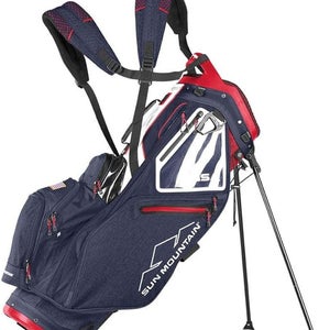 Sun Mountain Five 5 LS Stand Bag (11", 4-way top, Navy/White/Red) Golf
