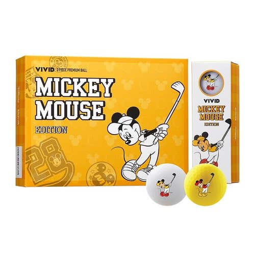 Disney Mickey Golf Volvik Vivid Matte Golf Balls - Limited Edition Disney