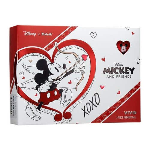Disney Mickey LOVE Volvik Vivid Matte Golf Balls - Limited Edition Disney