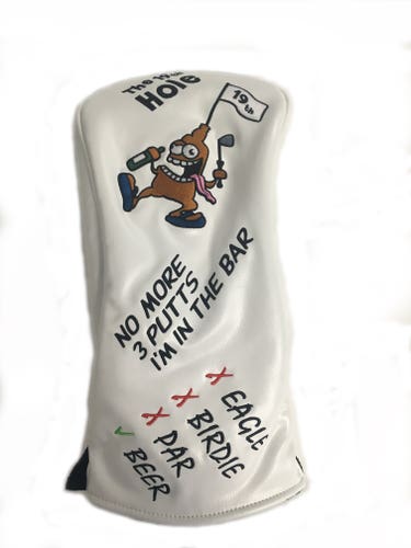 NEW PRG Golf 19th Hole White Leather Driver Headcover