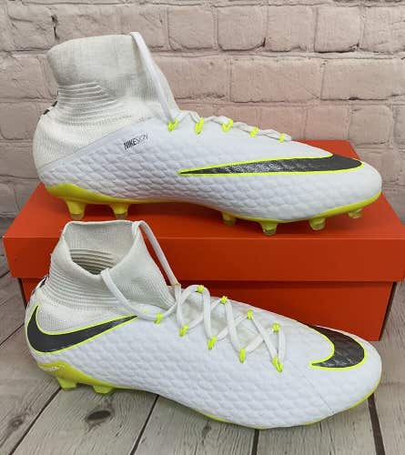 Nike Phantom 3 Pro DF FG Unisex Soccer Cleats Colors White Yellow US M 11.5 W 13