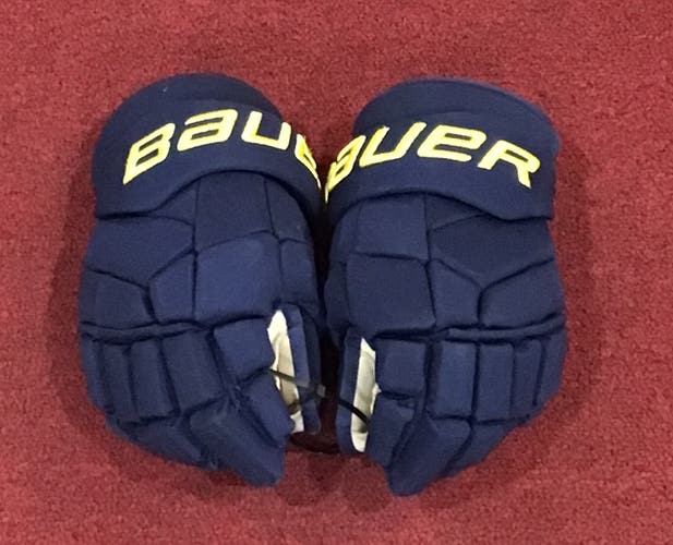 Used Senior Bauer 14" Pro Stock Supreme Mach Gloves Item#MACH8