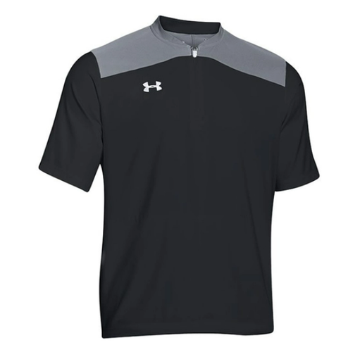 Men's Black Under Armour Cage Jacket - Short Sleeve