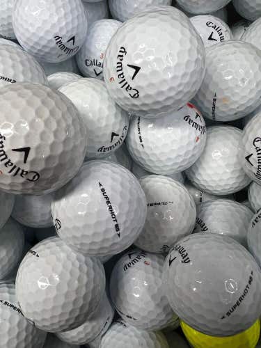24 Near Mint Callaway Superhot 55 AAAA Used Golf Balls