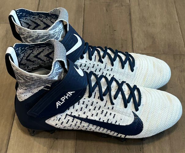 Size 11 Nike Alpha Menace Elite 2 Football Cleats Penn State Navy Blue