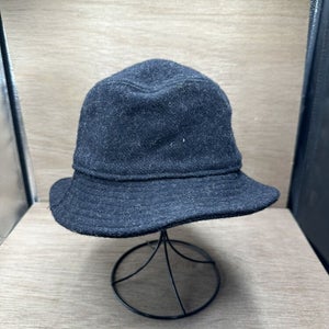 Filson Garment Mens Black Virgin Wool Round Shaped Fedora Hat Size Small