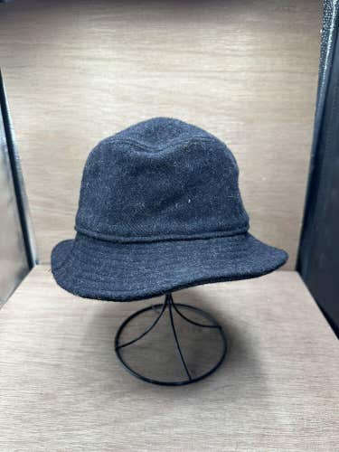 Filson Garment Mens Black Virgin Wool Round Shaped Fedora Hat Size Small