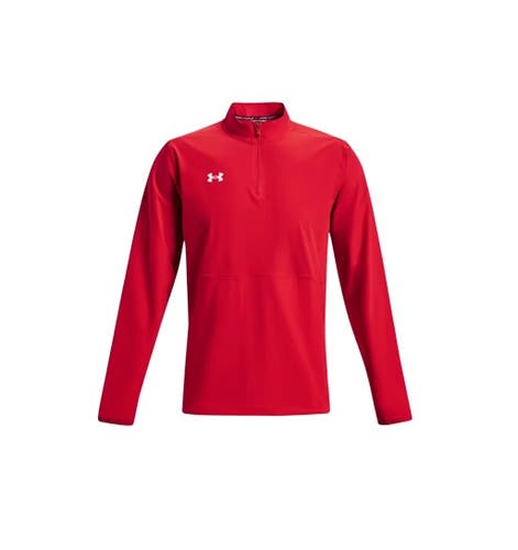 Men's Under Armour Red Motivate 2.0 Long Sleeve Coach's Jacket