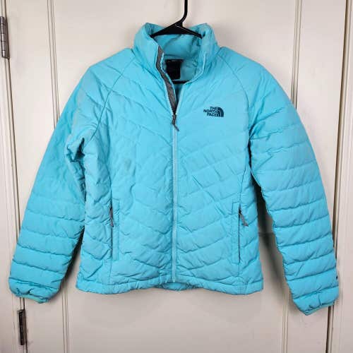 The North Face 550 Goose Down Puffer Jacket Womens Size: S Aqua Blue