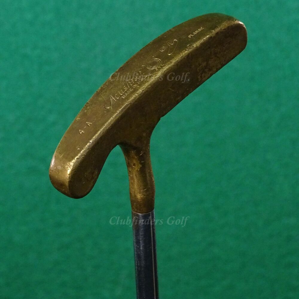 Putter Vintage ACUSHNET BULLSEYE Standard - Longueur 33" - Tige Acier Cannelée - Poli Brillant