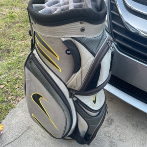 Silver And Yellow Used Men's Nike Cart Bag