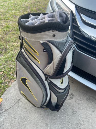 Silver And Yellow Used Men's Nike Cart Bag