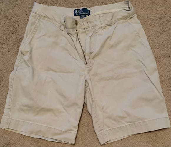Polo Ralph Lauren Mens 30" Waist Chino Shorts Classic Fit 9" White 100% Cotton