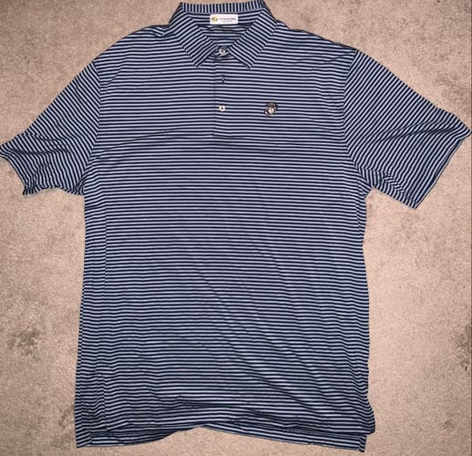 New w/out Tags The Marine Shop Polo Shirt Striped Short Sleeve Blue Men's Large