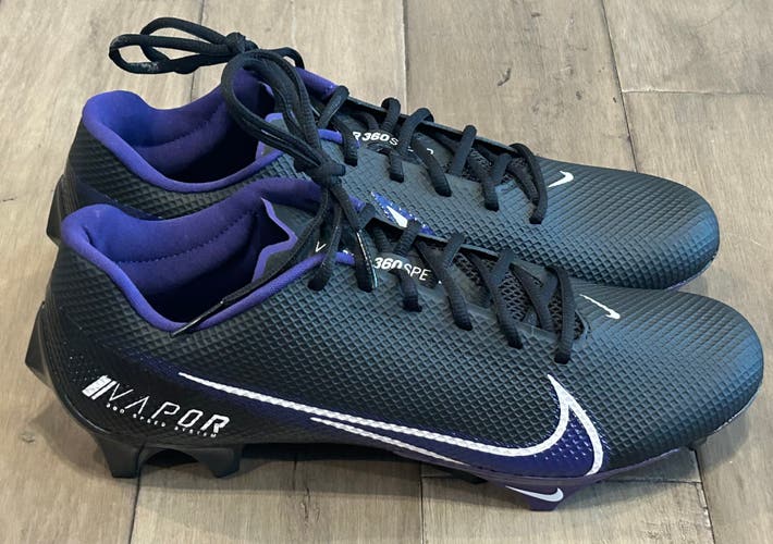 Size 11.5 Mens Nike Vapor Edge Speed 360 Black Purple Football Cleats