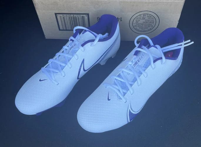 Nike Vapor Edge Speed 360 White Purple Football Cleats Size 11 CV6349-104