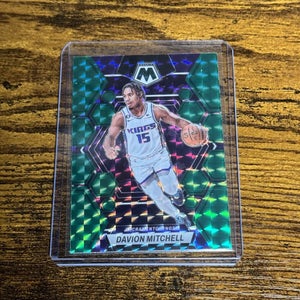 Davion Mitchell Sacramento Kings 2022-23 Mosaic NBA Basketball Green Base #198
