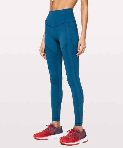 Lululemon All The Right Places Pant II Deep Marine Blue Luxtreme Leggings Size 8