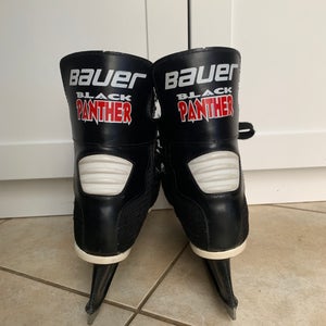 Vintage Bauer Black Panther Hockey Skates Size 4