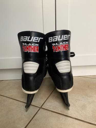 Vintage Bauer Black Panther Hockey Skates Size 4