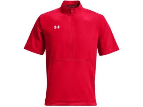Men's Under Armour Red Motivate 2.0 Short Sleeve Coach's Jacket