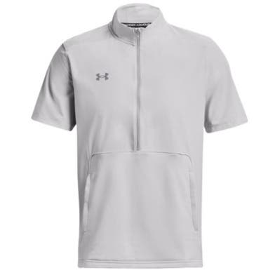 Men's Under Armour Light Grey Motivate 2.0 Short Sleeve Coach's Jacket