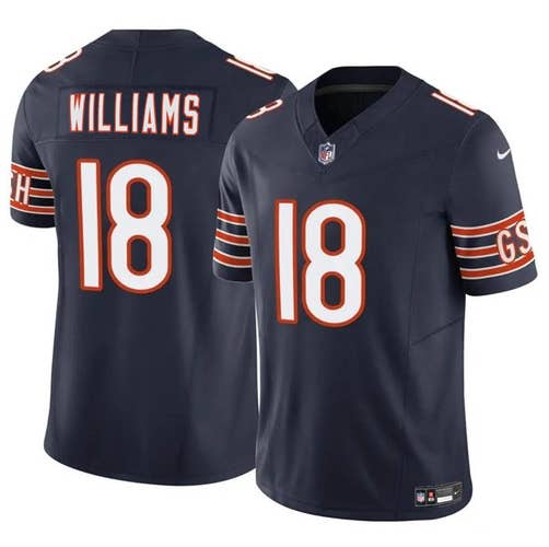 Caleb Williams Navy Vapor Stitched Jersey -All Men Women Youth Size Available