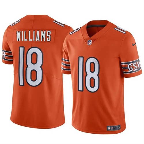 Caleb Williams Orange Vapor Stitched Jersey -All Men Women Youth Size Available