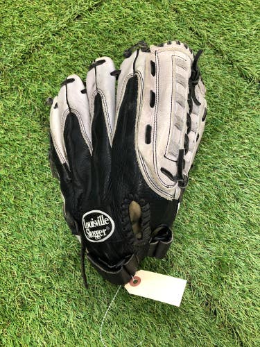 Used Adult Louisville Slugger Right Hand Throw Pitcher's Softball Glove 13.5"