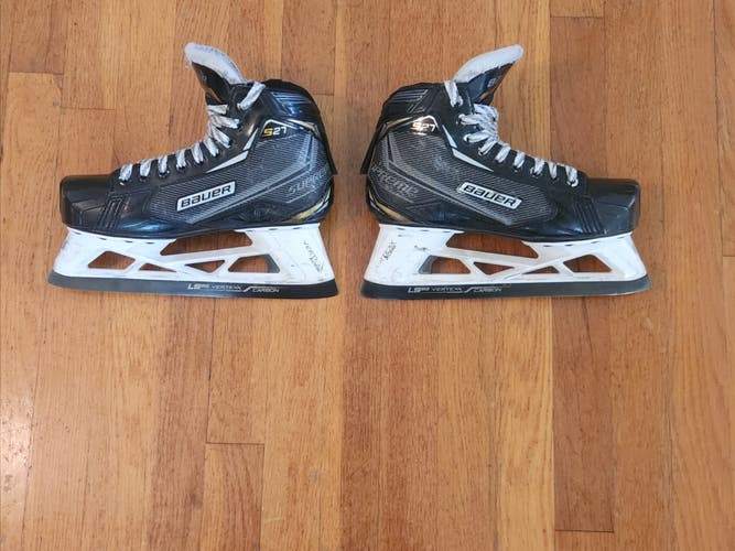 Used Intermediate Bauer Supreme S27 Hockey Goalie Skates Size 5.5D