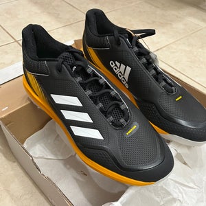 Adidas Icon 7 Men's Baseball Metal Cleats S23856 Size 12.5 Core Black/Gold New