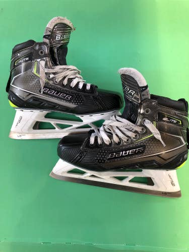 Used Senior Bauer Elite Hockey Goalie Skates Narrow Width 9