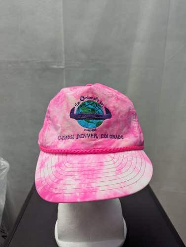 Vintage The Colonel's Inc Bumpers Pink Tye Dye Nissin Strapback Hat
