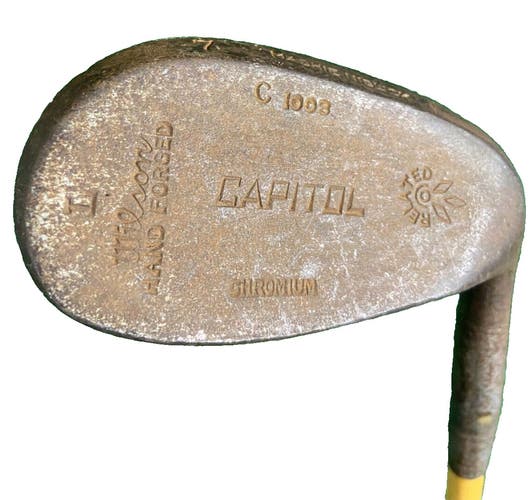 Wilson Capitol Mashie Niblick 7 Iron Forged Chromium Related RH Coated Steel