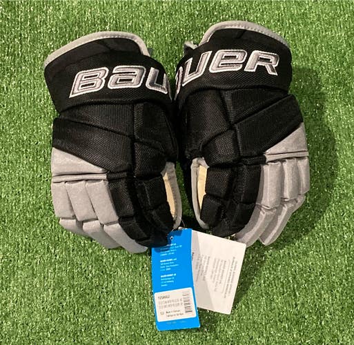 Black New Junior Bauer Vapor Pro Team Gloves 12"