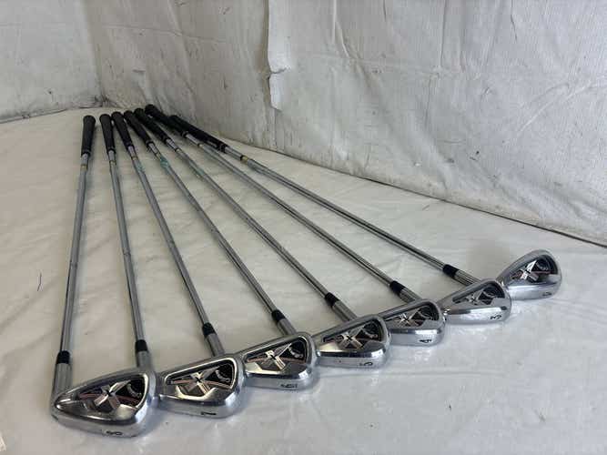 Used Callaway X Tour Forged 3i-pw Stiff Flex Steel Shaft Golf Iron Set (missing 9 Iron)