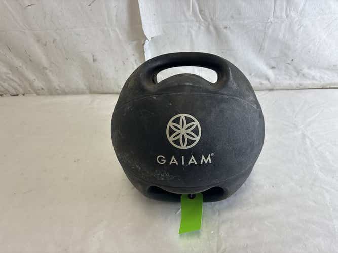 Used Gaiam 8 Lb Medicine Ball W Handles