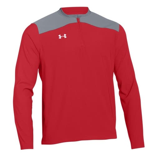 Men's Red Under Armour Cage Jacket - Long Sleeve