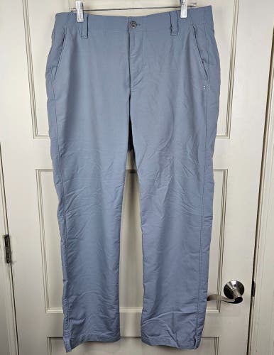 Under Armour Golf Pants Mens 36X32 Gray Flat Front Chino Actual (34x30)