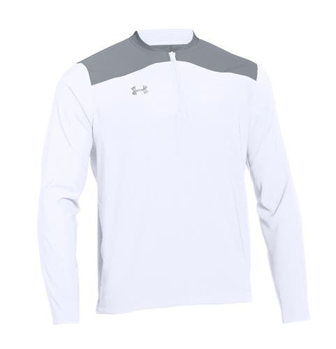 Men's White Under Armour Cage Jacket - Long Sleeve