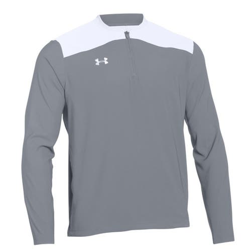 Men's Light Grey Under Armour Cage Jacket - Long Sleeve