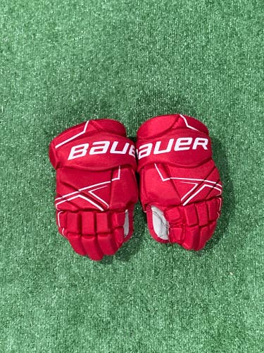 Red Used Junior Bauer NSX Gloves 11"
