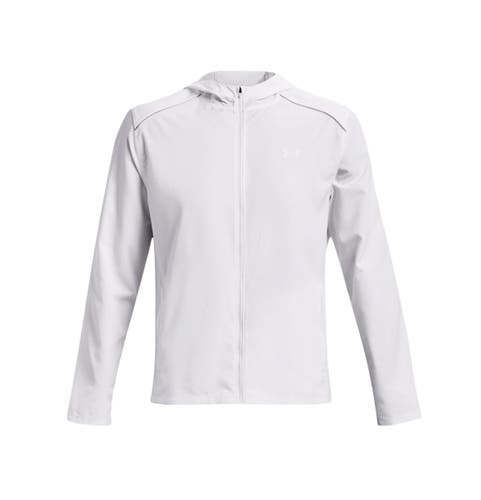 Men's Under Armour White Launch Hooded Jacket