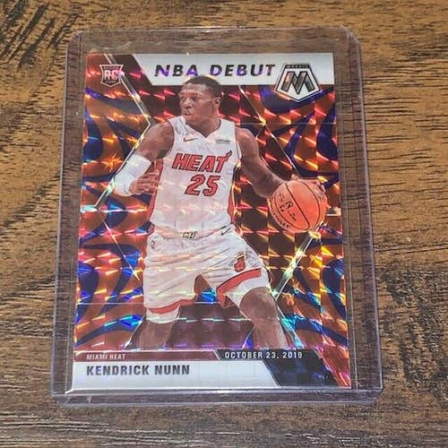 Kendrick Nunn Heat 19-20 Panini Mosaic Blue Reactive Prizm NBA Debut Rookie #268