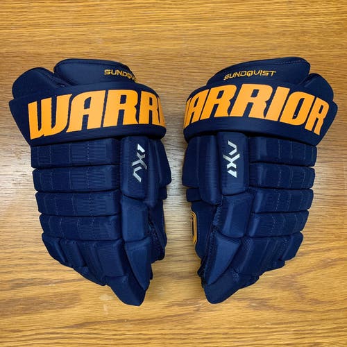 Warrior Franchise AX1 Pro Stock Hockey Gloves 13N Sundqvist Blues