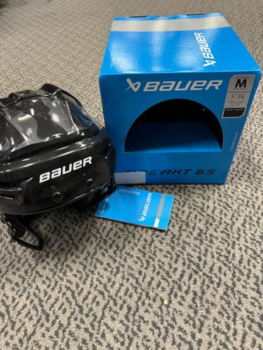 Bauer Black Re-Akt 65 Helmet Medium