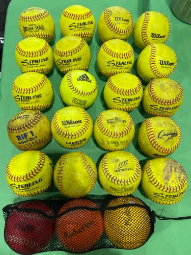 23 Assorted Softballs