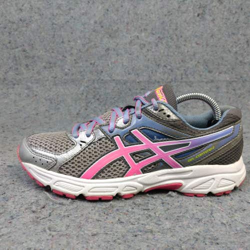 Asics Gel Contend 2 Womens 6 Running Shoes Trainers Gray Pink T474N