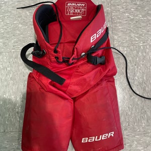Red Used Junior Medium Bauer X60 Hockey Pants