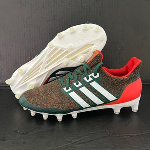 (Size 9) Adidas UltraBoost 3.0 'Miami Hurricanes' Cleats Team Issued